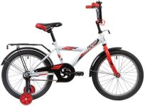 Велосипед NOVATRACK 18" ASTRA белый, тормоз нож, крылья, багажник, защита А-тип                                                                                                                                                                           