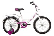 Велосипед NOVATRACK 18" URBAN белый, защита А-тип, тормоз нож., крылья и багажник хром.                                                                                                                                                                   