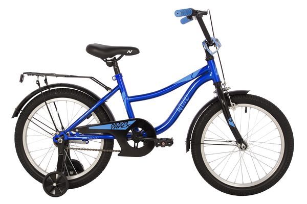 Велосипед NOVATRACK 18" WIND синий, защита цепи А-тип, пер.ручн, зад нож тормоз., крылья, багажник                                                                                                                                                        
