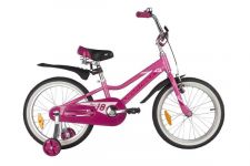 Велосипед NOVATRACK 18" NOVARA алюм., розовый, пер.руч., зад.нож. тормоз, короткие крылья, полная за                                                                                                                                                      