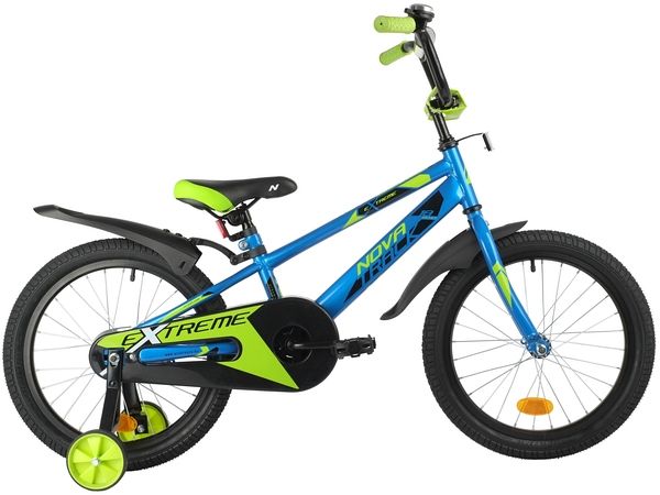 Велосипед NOVATRACK 18" EXTREME синий, сталь, тормоз нож, короткие крылья, полная защ.цепи                                                                                                                                                                