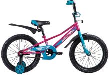 Велосипед NOVATRACK 18", VALIANT, фуксия, защита А-тип, тормоз нож, короткие крылья, нет багажника                                                                                                                                                        