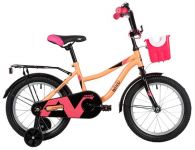 Велосипед NOVATRACK 16" WIND коралловый, полная защита цепи, ножной тормоз., крылья, багажник, пер.к                                                                                                                                                      