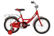 Велосипед NOVATRACK 16" URBAN красный, полная защита цепи, тормоз нож., крылья и багажник хром.                                                                                                                                                           