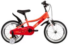 Велосипед NOVATRACK 16" CALIBRI сталь, коралловый, тормоз V-brake, полная защита цепи, короткие крыл                                                                                                                                                      