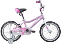 Велосипед NOVATRACK 16", NOVARA, алюм., розовый, тормоз нож, короткие крылья, нет багажника                                                                                                                                                               