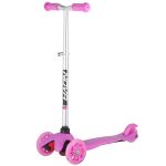 Самокат Novatrack Disco-kids Basic для детей, свет.колеса PU пер.120*24  задн.76*24мм, эргоно                                                                                                                                                             