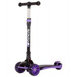Самокат для детей Novatrack RainBow, складной, широкие свет.колеса PU пер.120*50  задн.80*24,ватер с                                                                                                                                                      